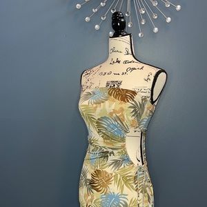 Forever 21 Jungle Print Cut-Out Asymmetric Dress